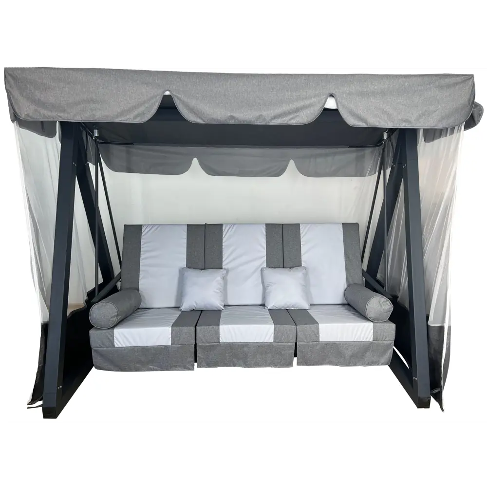 GREENGARD Мерида — трёхместные садовые качели серого цвета 89354373 STLM-0949340 - Вид №2