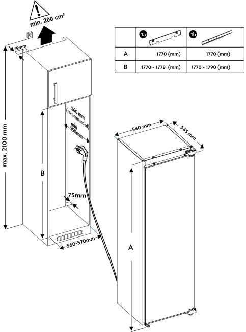 8130240 Встраиваемый морозильный шкаф Schaub Lorenz SLF E225WE STDN-0069836 - Вид №2