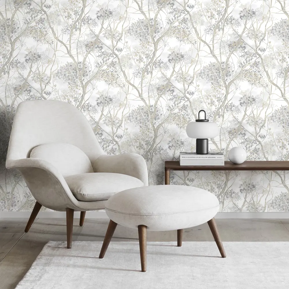 Флизелиновые обои Erismann Madeira белые 1.06 м 89400636 STLM-1455327 - Вид №4