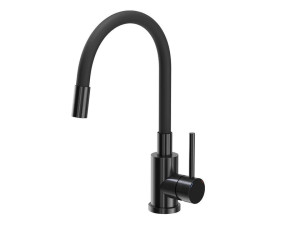 Однорычажный смеситель для кухни из нержавеющей стали с поворотным изливом