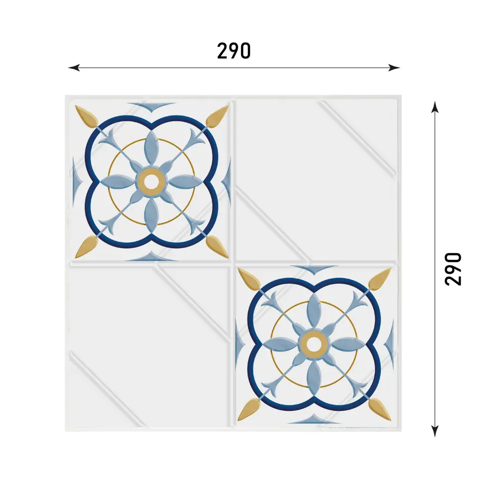 Santreyd: Стеновые панели ПВХ Фиалка 292x292 мм (4 шт) 89390648 STLM-1362048 - Вид №6