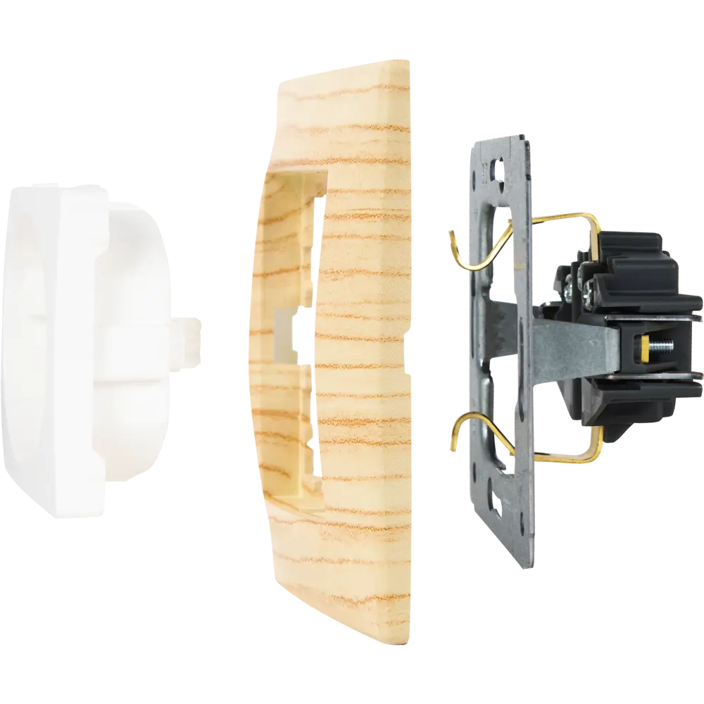 Рамка для розеток и выключателей Lexman Виктория сферическая 1 пост цвет дуб беленый матовый STLM-2107238 - Вид №3
