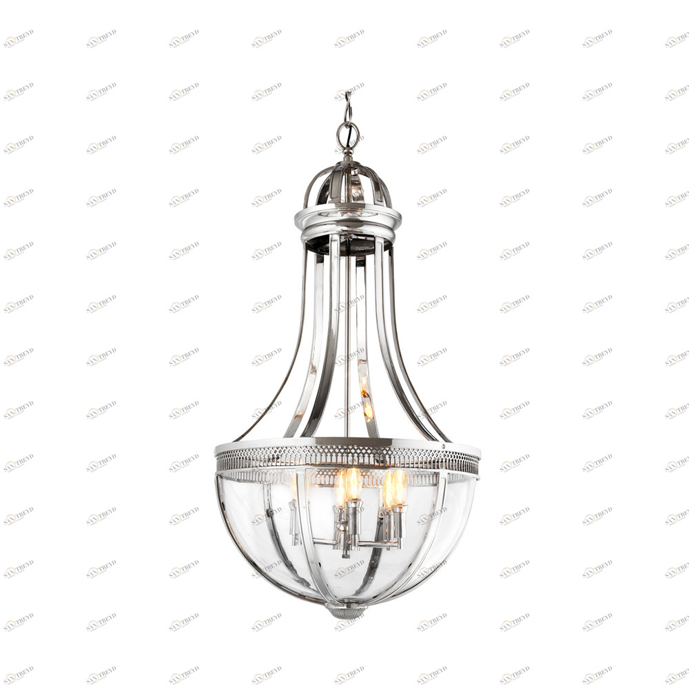 Подвесной светильник Capitol 6 nickel от Delight Collection KM0287P-6 nickel DELIGHT COLLECTION ДИЗАЙНЕРСКИЕ 243670 Прозрачный;никель 