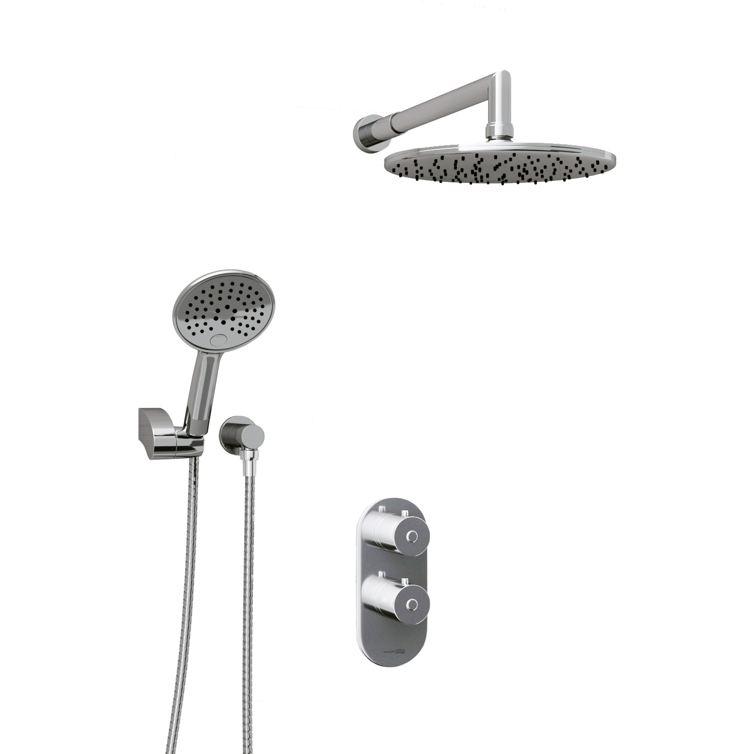 A16030 Thermo Встраиваемый комплект для душа с верхней душевой насадкой и лейкой WasserKRAFT  - Вид №1