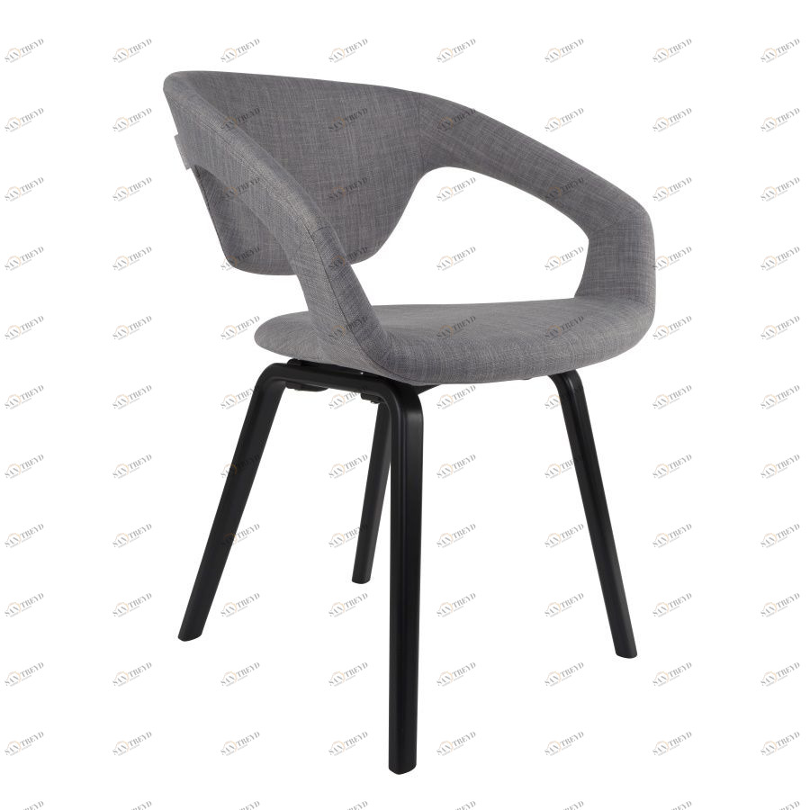 Кресло Flexback серое с черным основанием Zuiver 1200127