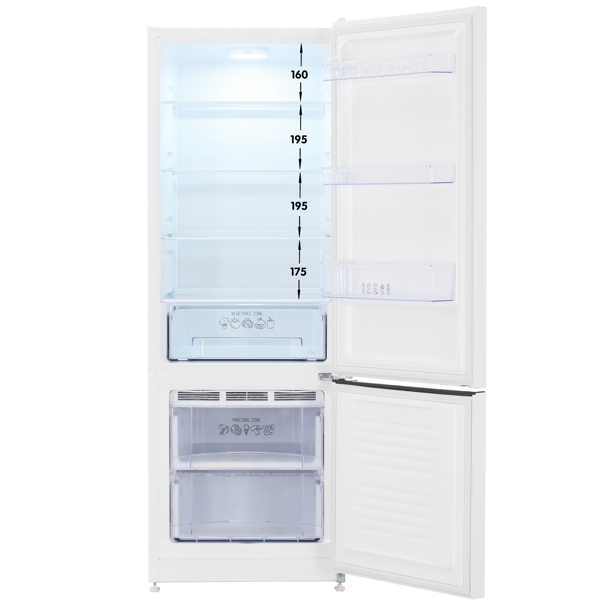 9021263 Холодильник с морозильником   Nordfrost NRB 122 W белый STDN-0027380 - Вид №1