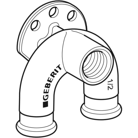 63464 Двойной установочный угольник Geberit Mapress из меди 90° Geberit  - Вид №1