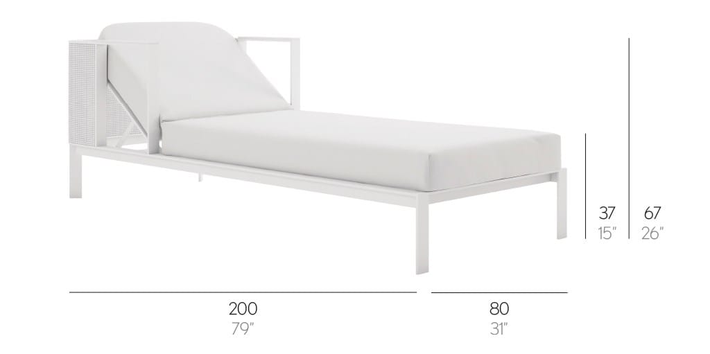 Тканевая откидная Садовая кровать с подлокотниками GANDIABLASCO Solanas ARCH-00147509 - Вид №8