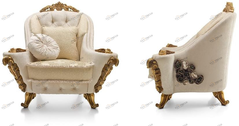 A.R. Arredamenti Кресло из мягкой ткани с подлокотниками Dolcevita 281