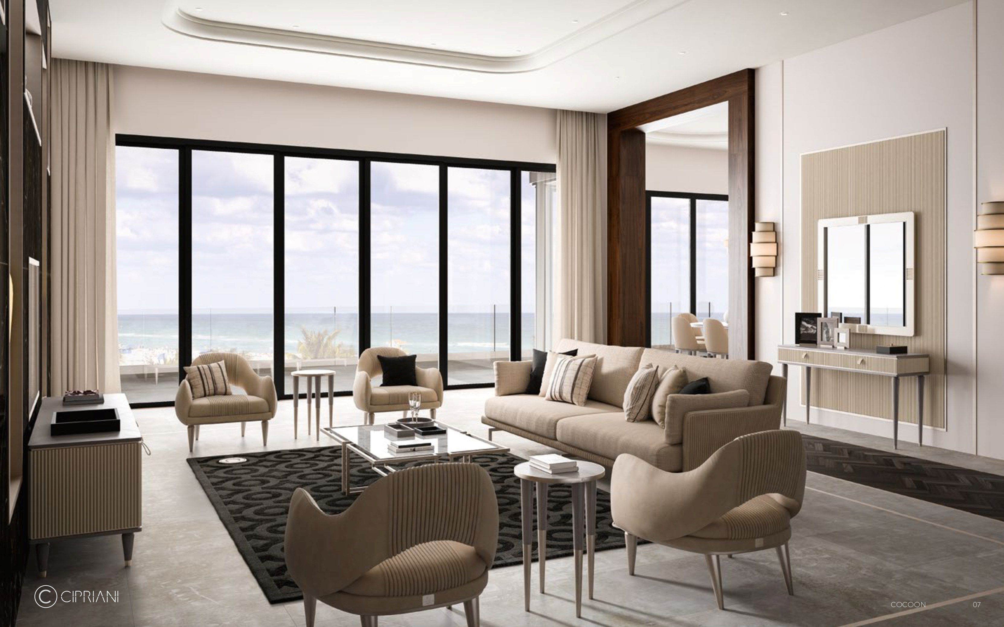 Высокий круглый деревянный журнальный столик CPRN HOMOOD Cocoon ARCH-00087190 - Вид №2