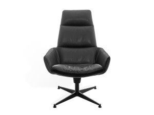 4-спицевое тканевое вращающееся кресло с подлокотниками