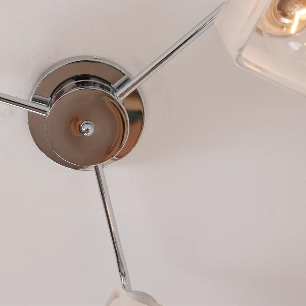 Люстра потолочная «Cerda» 3 лампы 10 м² цвет серебристый SCHAFFNER STLM-2187359 - Вид №10