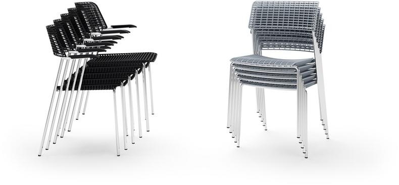 Diemmebi Стул из переработанного полипропилена и металла Cala sun-id-1348347 - Вид №1