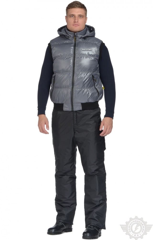 61188 Жилет "Комфорт" зимний серый  Зимняя спецодежда  размер 48-50/170-176  - Вид №5