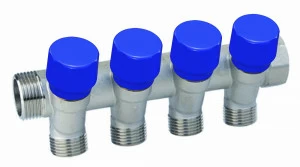 Carlo Poletti C32400QB35 Коллектор вертикальный, сборный, с регулировочным клапаном. 4 ответвления, межосевое расстояние 40 мм.