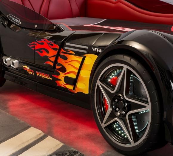 Кровать-машина с подсветкой 100х190 см черная GTS CILEK  00-3832328 Черный Santreyd  - Вид №4