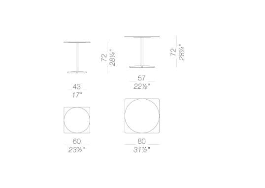 Круглый стол со спицами Lapalma AUKI ARCH-00088977 - Вид №1