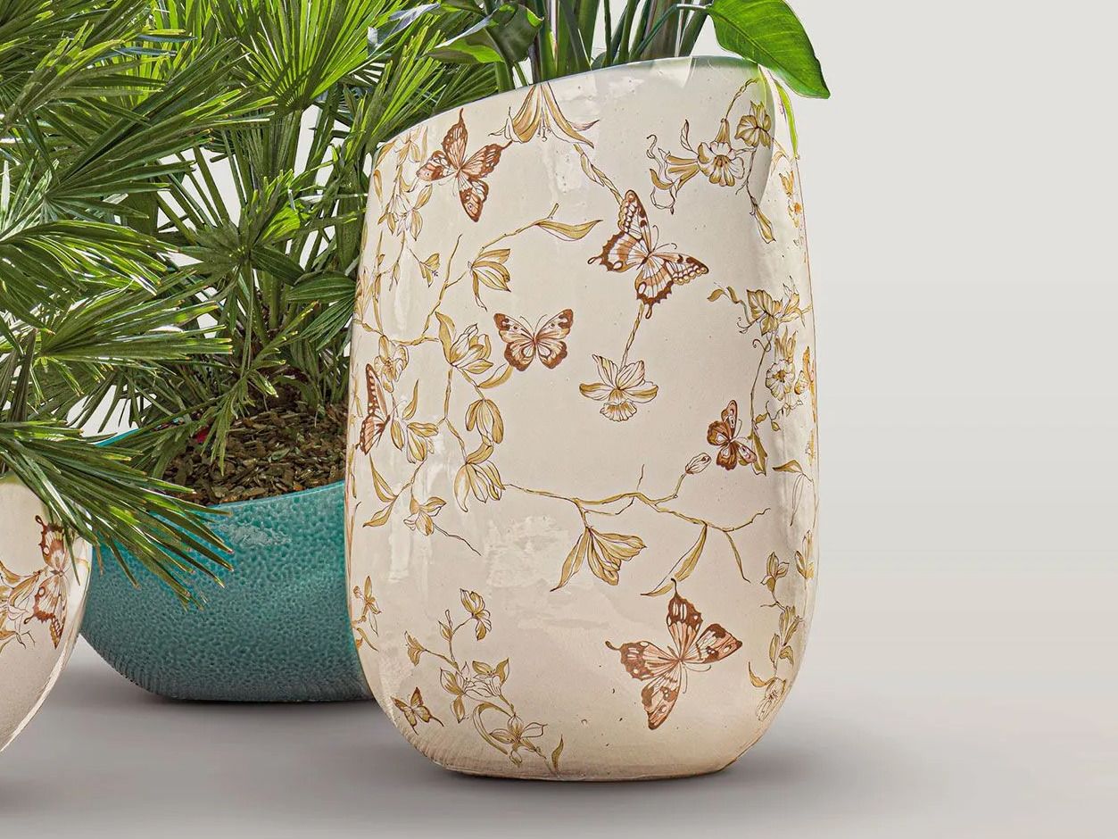 Керамический ручной работы высокий садовый горшок Longhi курорт ARCH-00138356