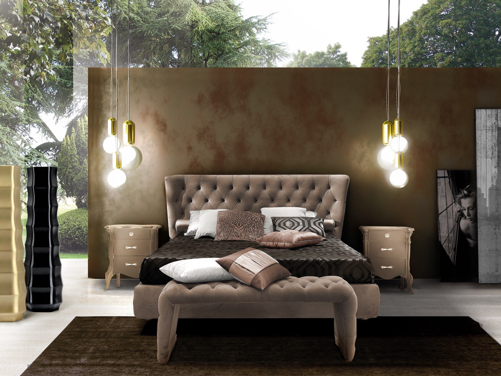 Мягкая скамейка из ткани CASA +39 City ARCH-00002874 - Вид №2