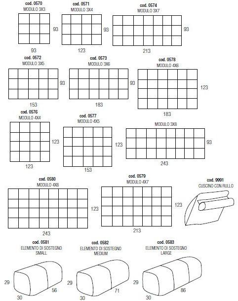 Egoitaliano Модульный диван из кожи и ткани L'ego sun-id-1346094 - Вид №10
