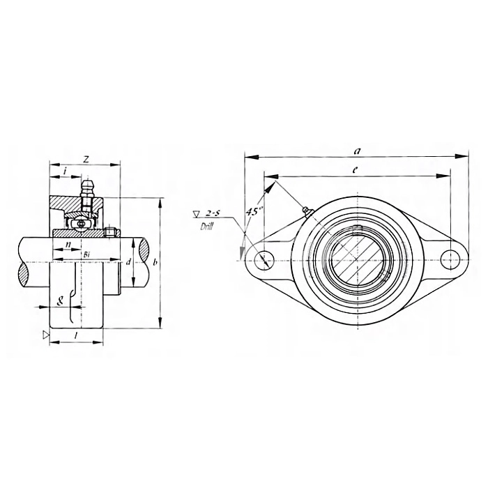 IS2012 Подшипниковый узел UCFL205 ISKRA  - Вид №1