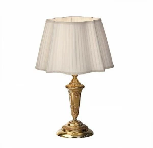 Possoni Illuminazione Настольная лампа из французского золота с абажуром Boris 098/lg