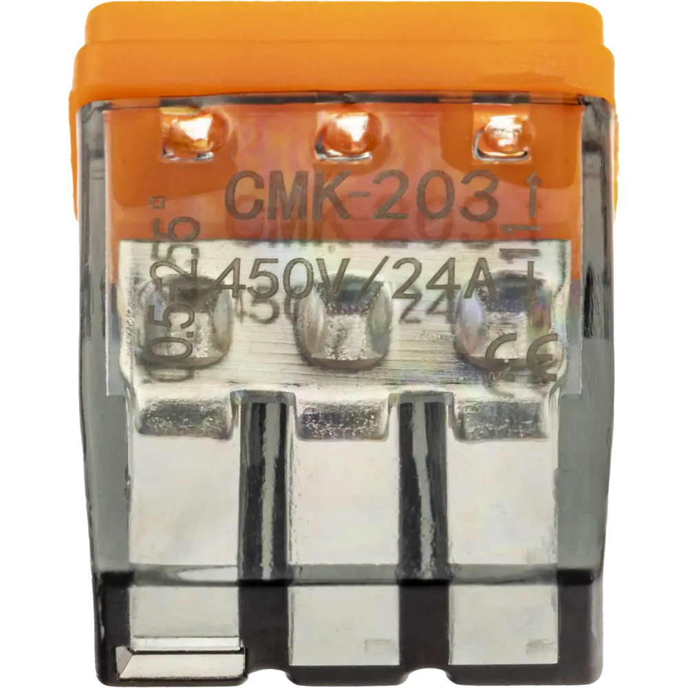 84509779 Клеммы монтажные самозажимные с пастой Duwi СМК 772-203 3-проводные 2,5мм² прозрачные 5шт 26729 4 STLM-1113726  - Вид №5