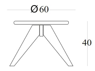 Круглый журнальный столик из ясеня SIPA Nasty ARCH-00115615 - Вид №10