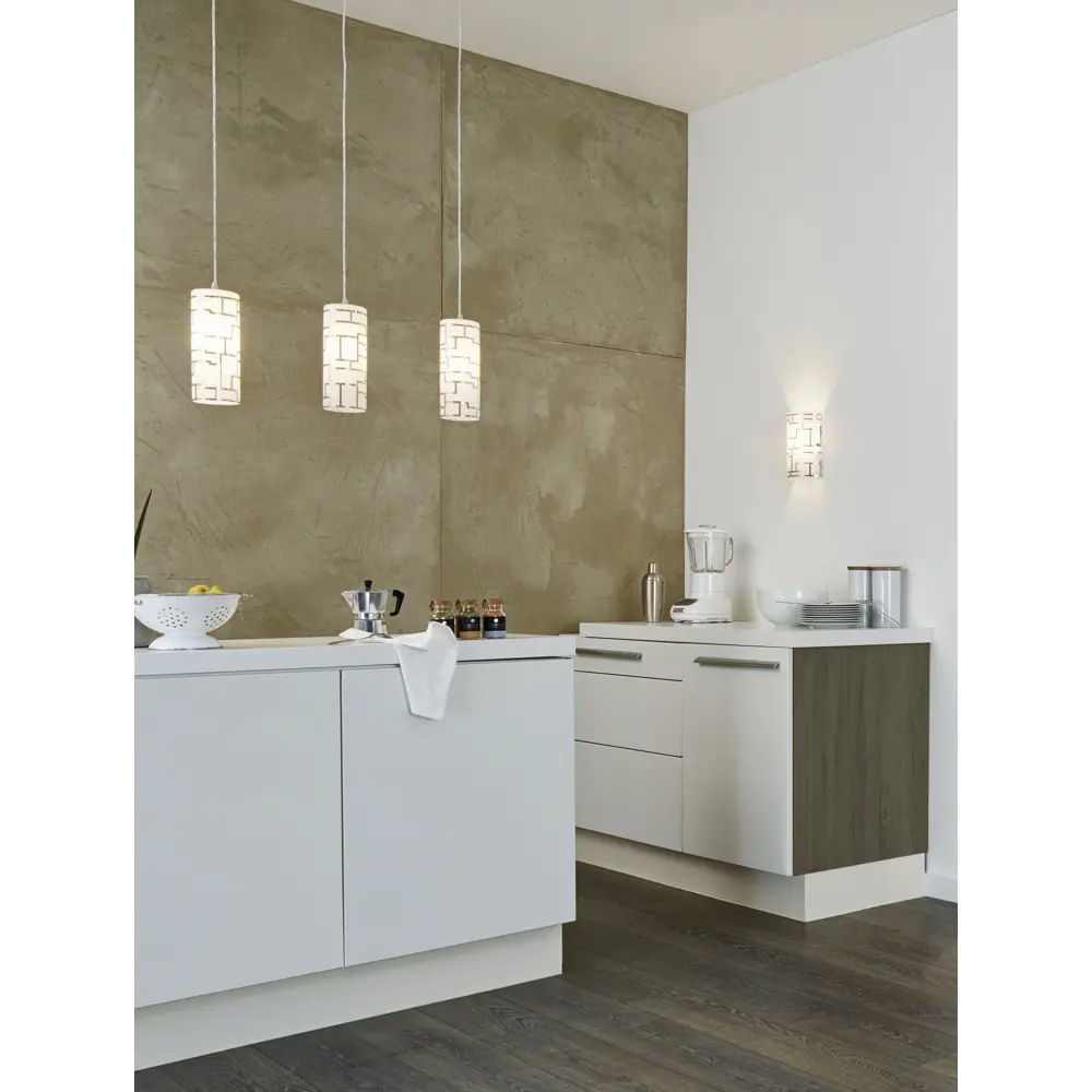 Подвес Bayman 3xE27x60 Вт, металл/стекло, цвет хром/белый 13997225 STLM-2138772 Eglo  - Вид №1
