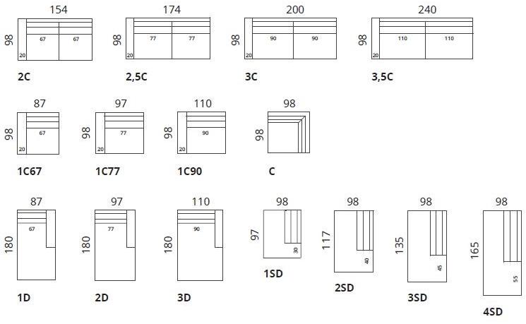 SOFTREND Диван из ткани с шезлонгом Newman sun-id-1508922 - Вид №4