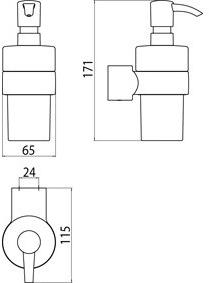 Emco Bad Настенный дозатор мыла Fino sun-id-1431356 - Вид №4