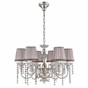 Подвесная люстра Crystal Lux Alegria SP6 Silver-Brown CRYSTAL LUX ДИЗАЙНЕРСКИЕ, ALEGRIA SILVER 056870 Серый