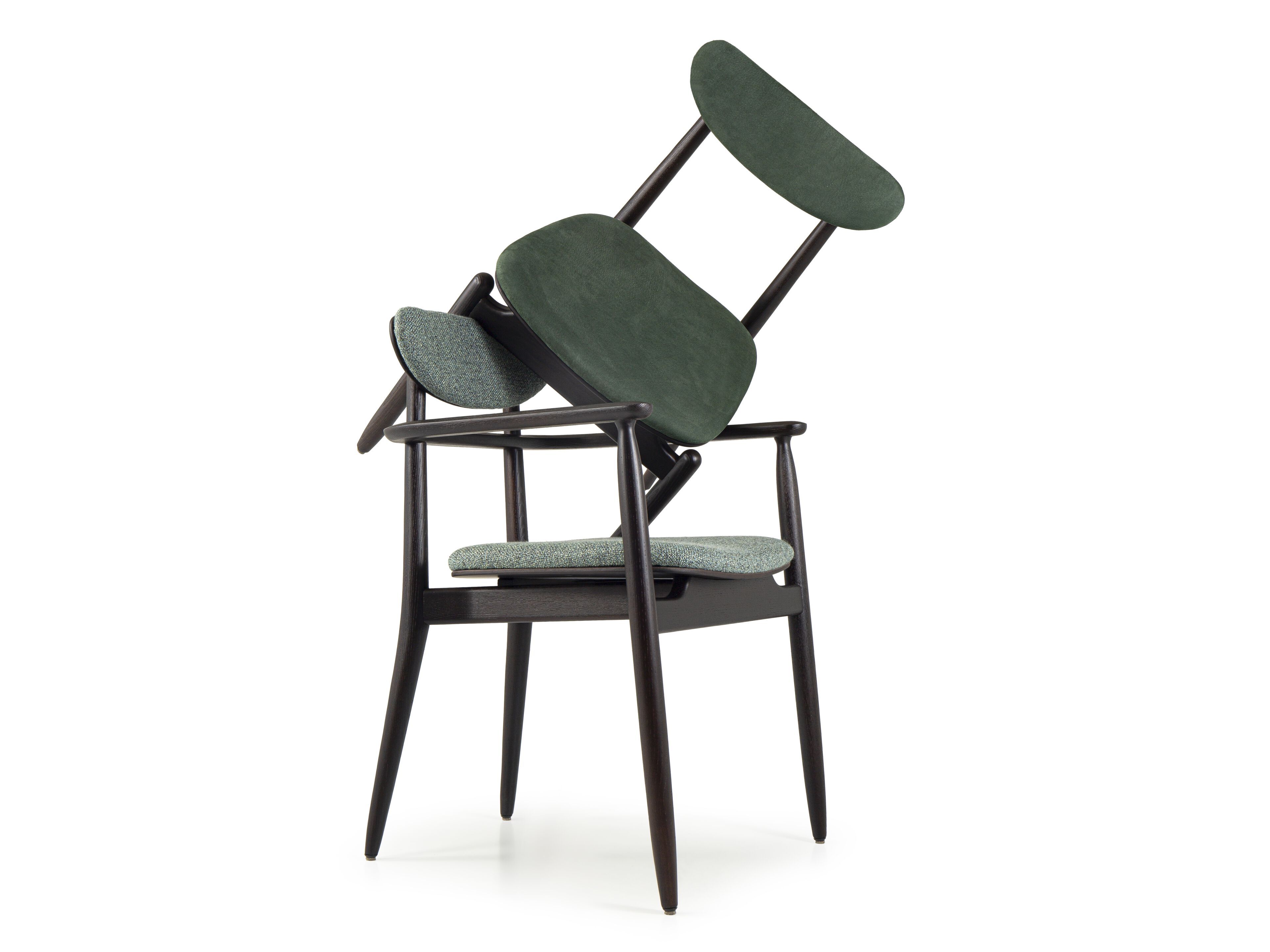 Дубовый стул с подлокотниками с мягким сиденьем Borzalino Королева ARCH-00001687 - Вид №6