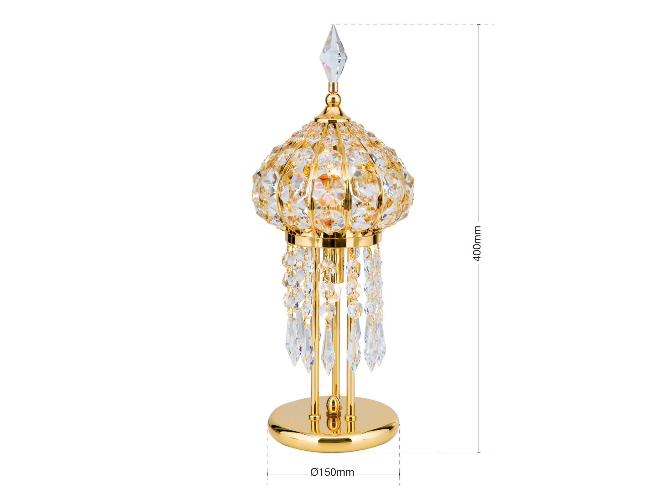 Латунная настольная лампа с кристаллами Orion Oriental ARCH-00023378 - Вид №7