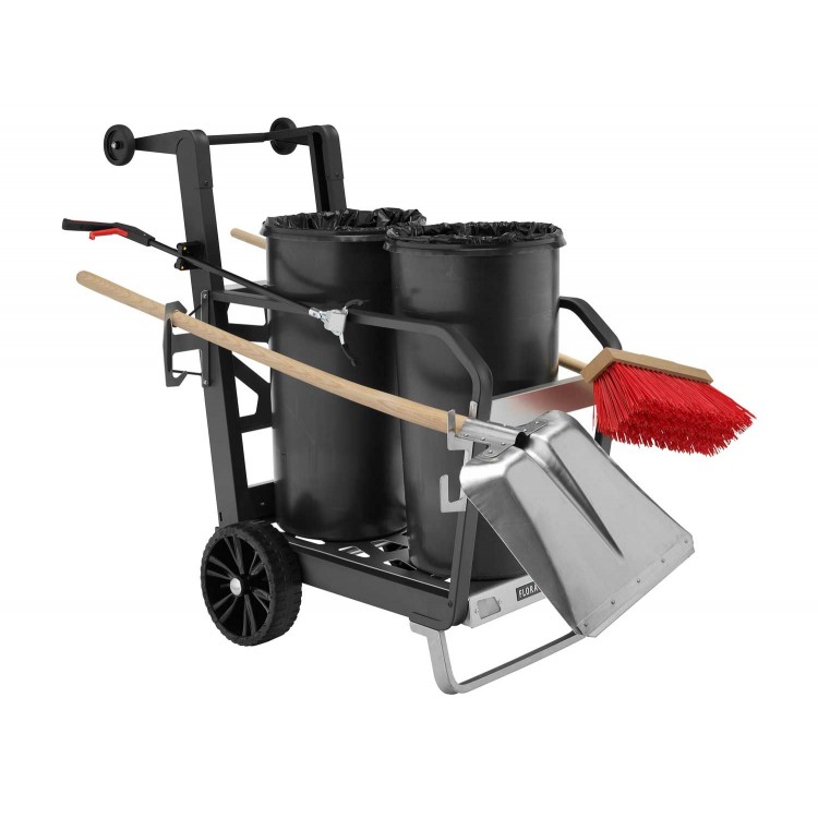 1452 FLORA Уборочная тележка для дворника FLORA Easy Duo для улиц, городских парков, придомовых территориях и загородных участков вместимость 120 л  - Вид №2