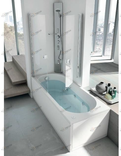 Gruppo Geromin Угловая гидромассажная ванна с душем Nova sun-id-1487380