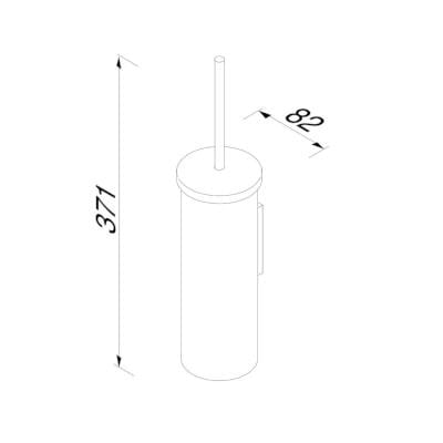 Металлическая настенная туалетная щетка Geesa Nemox ARCH-00142913 - Вид №2