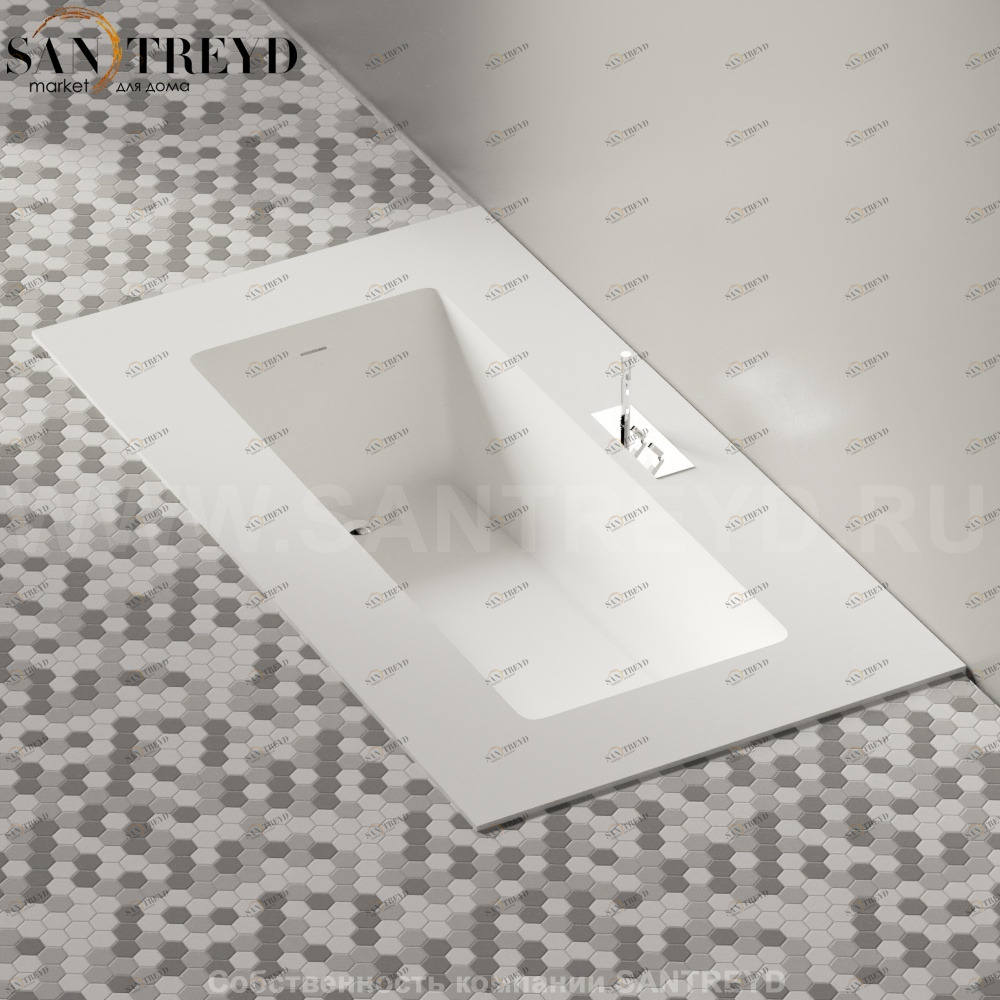 Ванна встроенная CARTESIO белая Agape AVAS0991Z0O