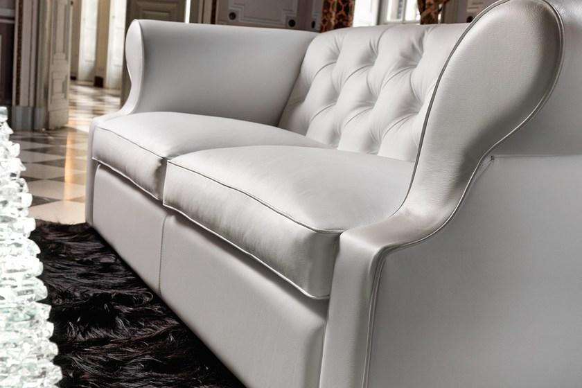 Domingo Salotti Стеганый 3-местный кожаный диван Benjamin sun-id-1419151 - Вид №1