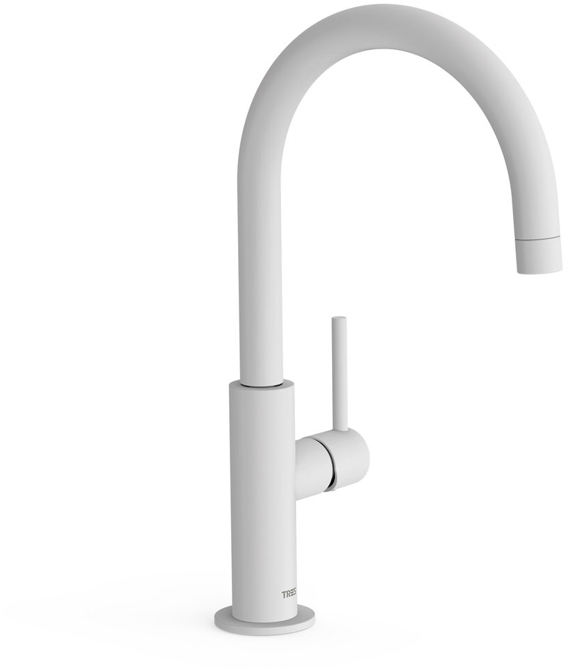 Смеситель для раковины STUDY High с одной ручкой и боковым рычагом-26290402BM TRES