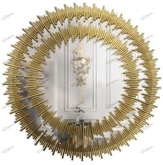 LUXXU Круглое настенное зеркало Scala sun-id-1422975