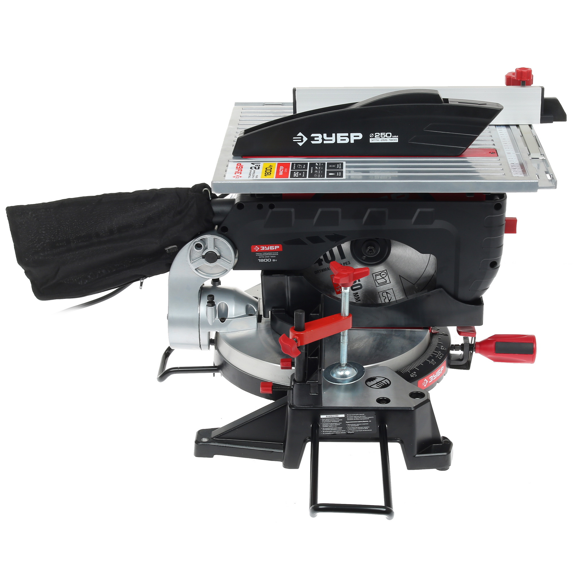 Торцовочная пила комбинированная Зубр ЗПТК-255-1800 8103317 STDN-0040725 - Вид №3
