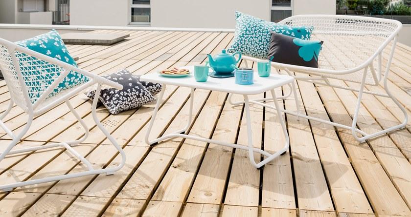 Fermob Садовая скамейка из алюминия со спинкой Sixties 1705 - Вид №4