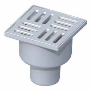 Трап вертикальный нерегулируемый с выпуском 50мм, с пластиковой решеткой 100х100 мм ТА 5204