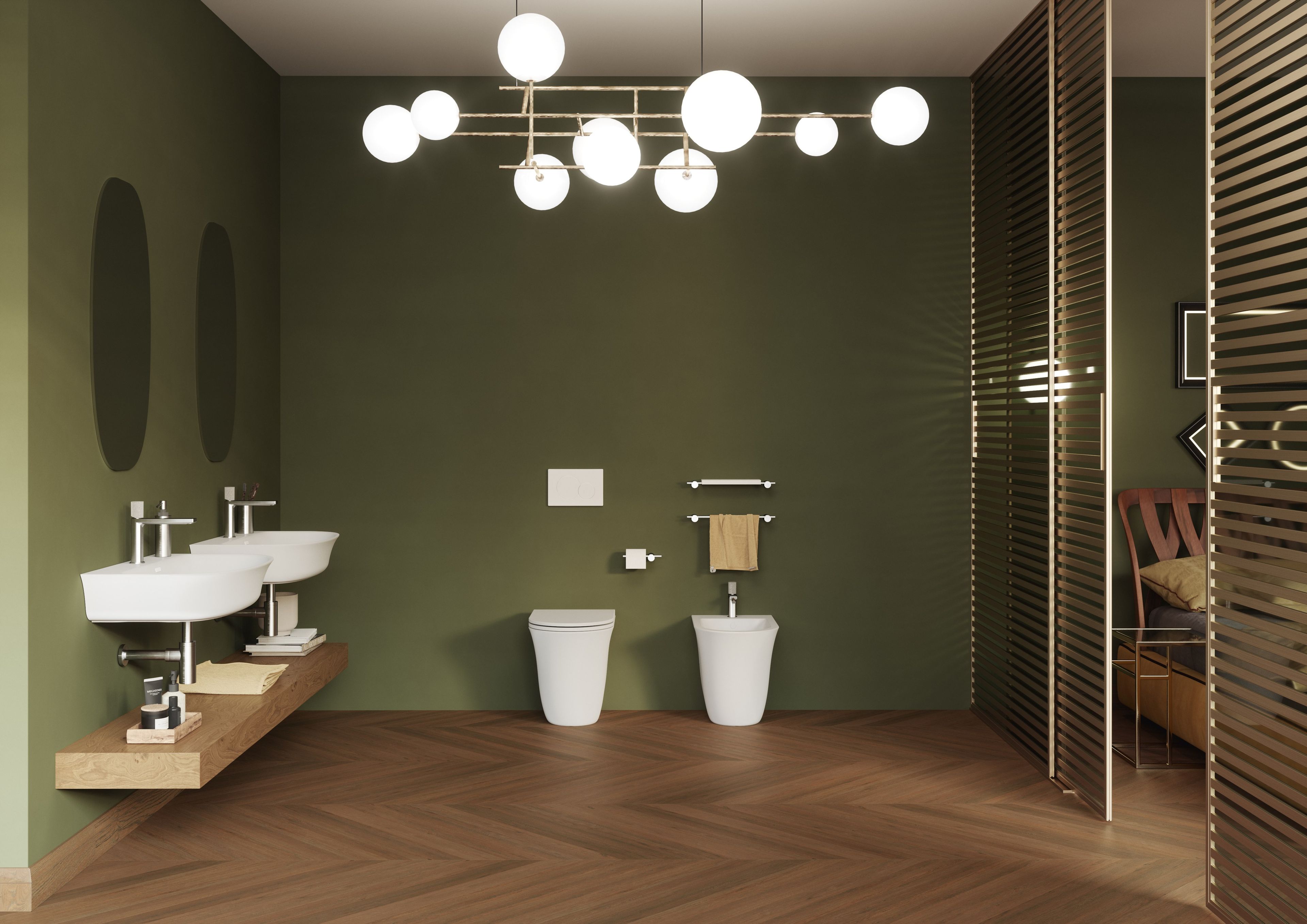 Полная мебель для ванной комнаты GSG Ceramic Design Flut ARCH-00115836 - Вид №6