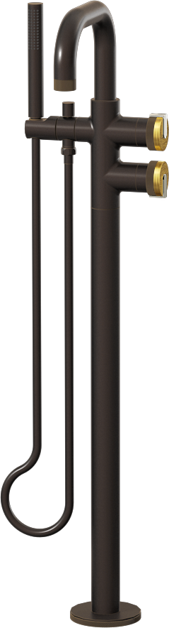 E-11557-R1BAU-L1PC-OB Смеситель напольный отдельностоящий (внешняя часть) GRAFF MOD+