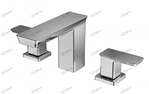 Смеситель для умывальника на три отверстия PHILLIS F256101C-ENG bravat