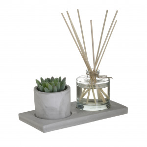 6870508.0074 ДЕКОР НАСТОЛЬНЫЙ - ДИФФУЗОР И ИСКУССТВЕННЫЙ ЦВЕТОК В КАШПО НА ПОДСТАВКЕ TO4ROOMS