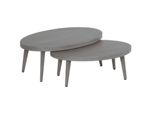 72.00.0576 Журнальный столик Iconic Stone Grey, набор из 2 круглых Mbm