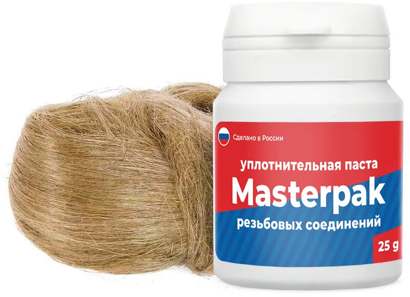 86867019 Паста уплотнительная Masterpak для воды 25 г со льном STLM-0072232